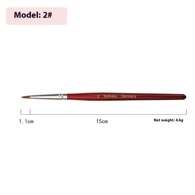 Nail Art Crystal Pen With A Round Tip Made Of Rosewood