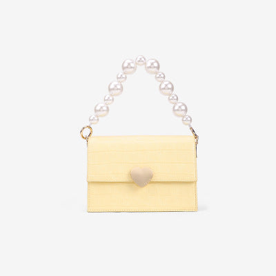 Pearl handbag premium lock small square bag Hanzuva