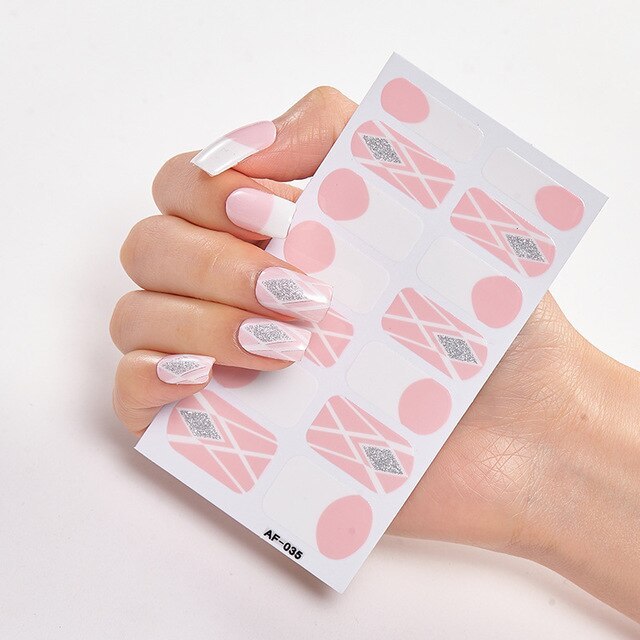 Solid Colors And Creative Nail Art Creative Women Salon Nail Decoration Fashion Nail Polish Nails Sticker Designer Nail Strips Hanzuva