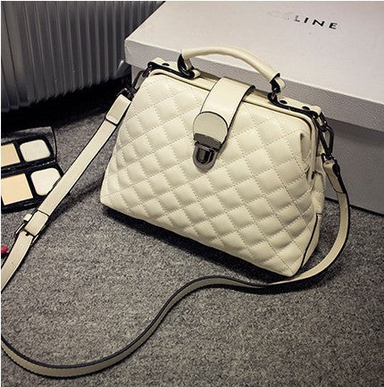 Leather bags 2021 new summer Lingge leather retro Doctor Bag Fashion Shoulder Bag hand Hanzuva