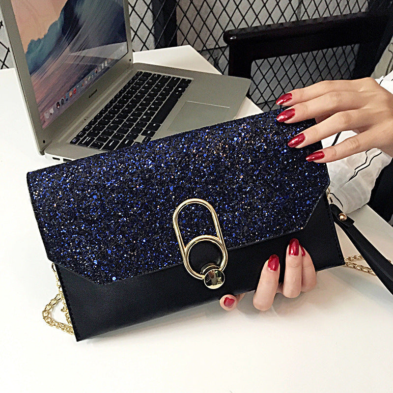 New envelope bag clutch bag slanting small bag Korean version of the shoulder bag clutch bag female Hanzuva