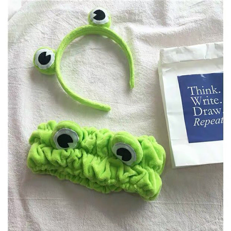 Girl Net Red Cartoon Cute Green Frog Headband Hair Band