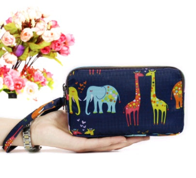 New portable female hand grasping bag three-layer zipper bag autumn long large screen mobile phone key ladies coin purse Hanzuva