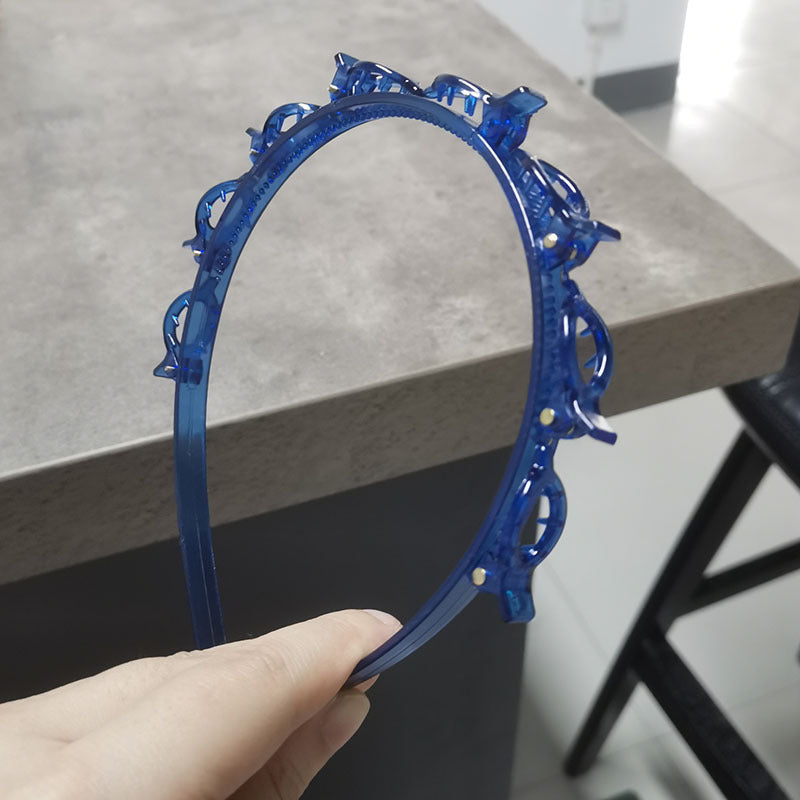 Hollow Solid Color Braided Hairpin Headband
