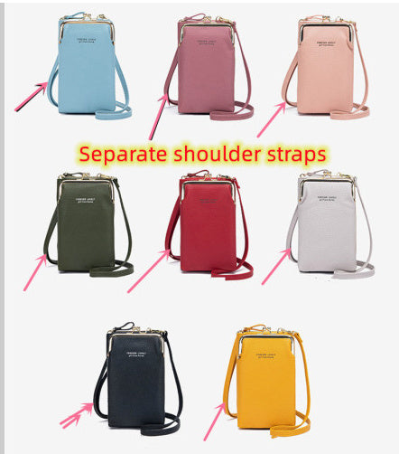 Fashion Lychee Pattern Solid Color Diagonal Shoulder Bag Hanzuva
