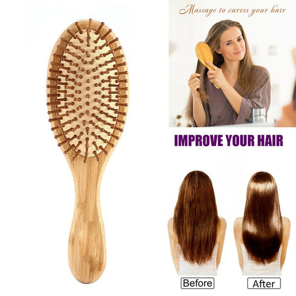 Bamboo Bamboo Cushion Massage Comb Carbonized Bamboo Comb Hanzuva