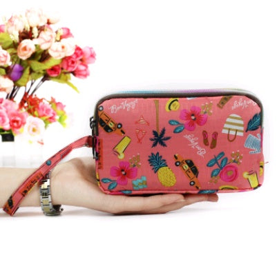 New portable female hand grasping bag three-layer zipper bag autumn long large screen mobile phone key ladies coin purse Hanzuva