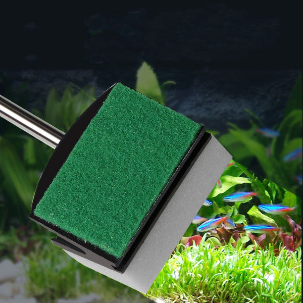Fish Tank Aquarium Cleaning Sponge Double Brush Tool Hanzuva