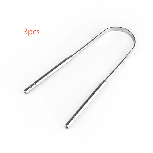 Stainless Steel Non-oral Care Tool Tongue Double-sided U-shaped Tongue Scraper