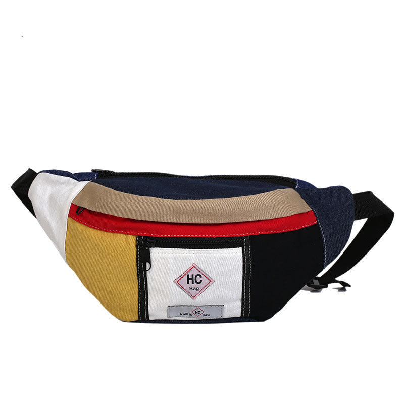 Contrast canvas bag mini sports chest Hanzuva