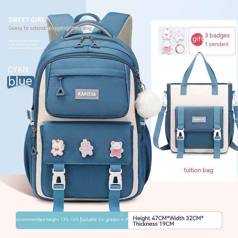 Girls' Waterproof Backpack Wear-resistant Large Capacity