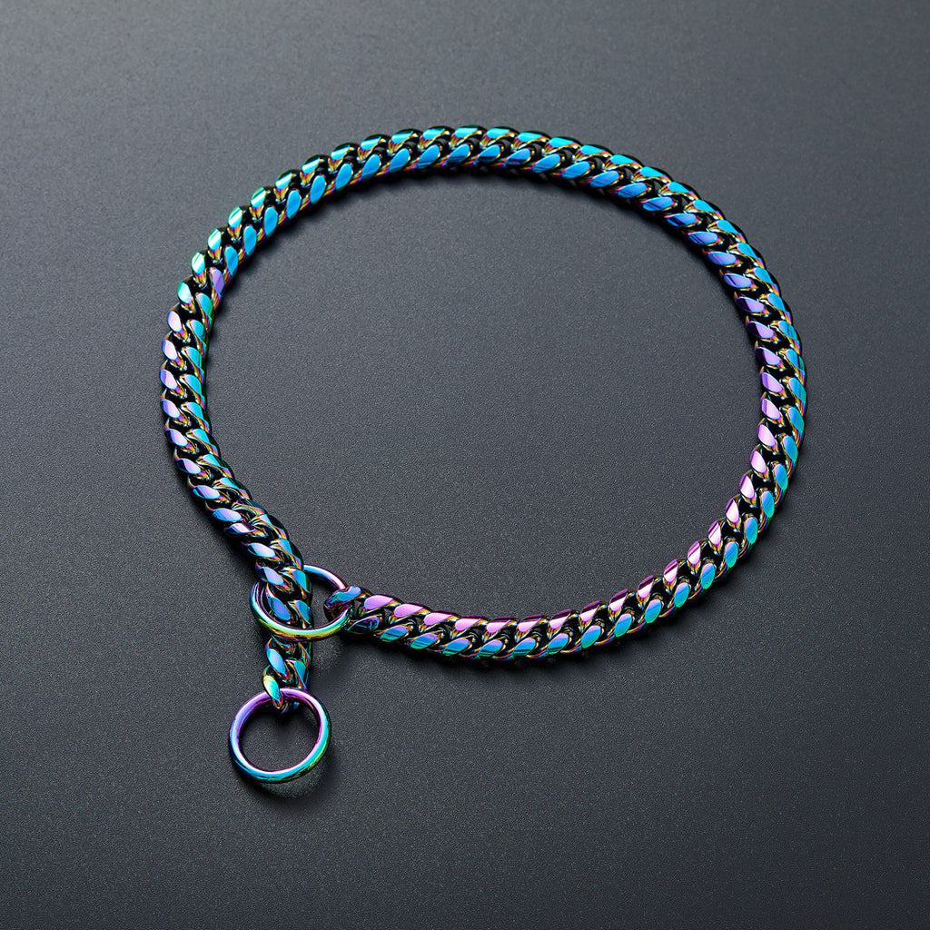 Small And Medium Sized Pet Dog Leash Stainless Steel Encrypted Collar