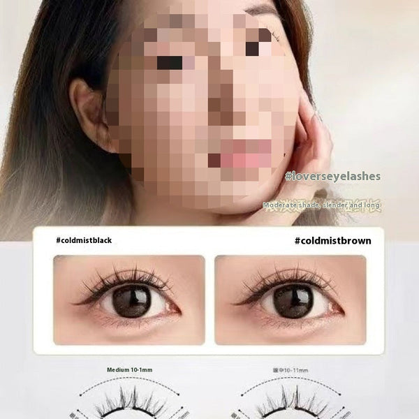 Magnetic Eyelashes Thick Zero Glue Long C Curved Eyelashes Hanzuva