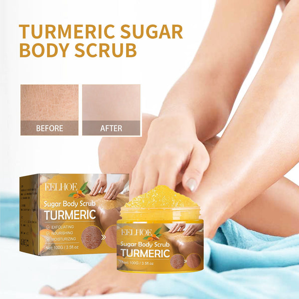 Turmeric Body Scrub Cream Smallpox Diluting Moisturizing Refreshing Smooth Skin Rejuvenation Cleansing Body Cutin Hanzuva