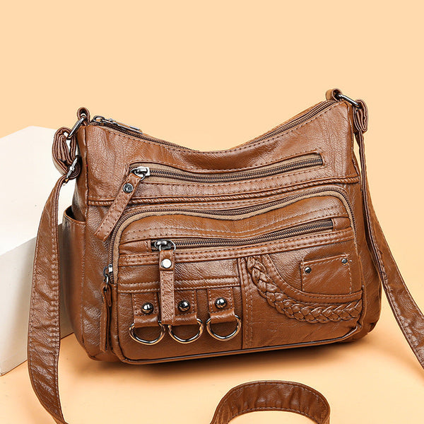 Women's Fashion Casual Soft Leather Bag Hanzuva