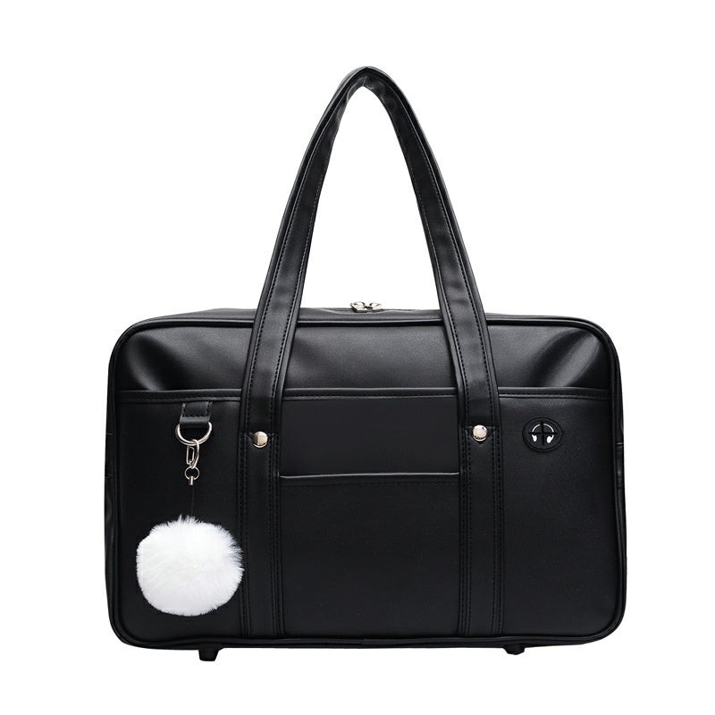 One-shoulder Student Commuter PU Uniform School Handbag
