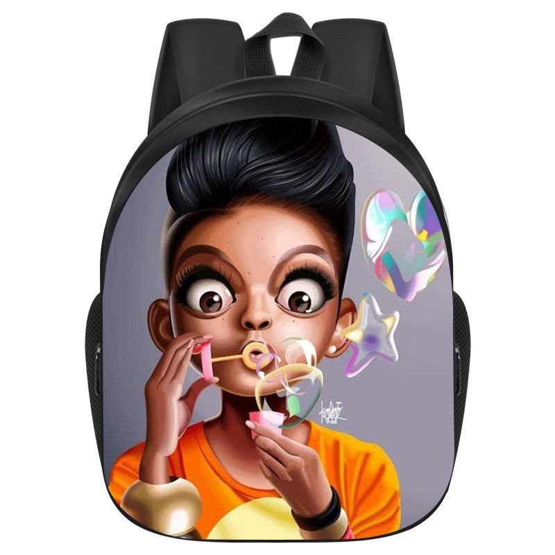 African Girl School Bag Primary And Secondary School Students Backpack African Girl