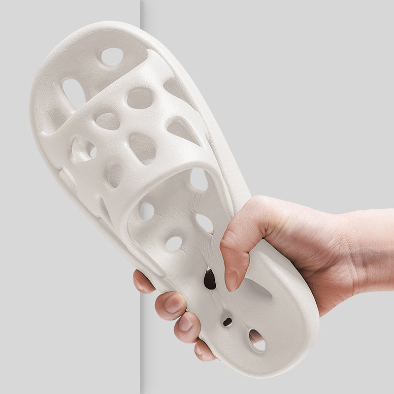 Indoor Water Leakage Bath Toilet Non-slip Hollowed Out Plastic Sandals Hanzuva