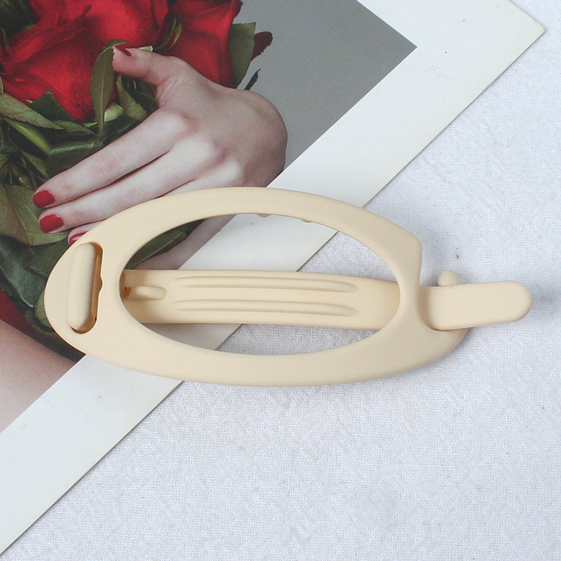 Simple Retro Hair Band Oval Barrettes
