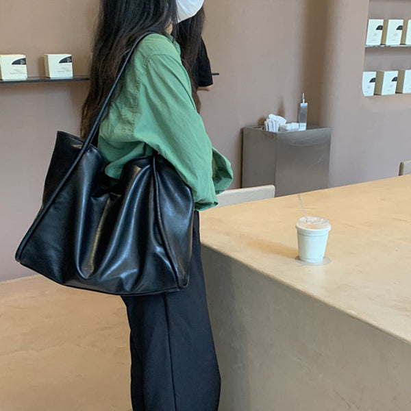 Women's Large Simple Niche Large Capacity Shopping Bag Hanzuva