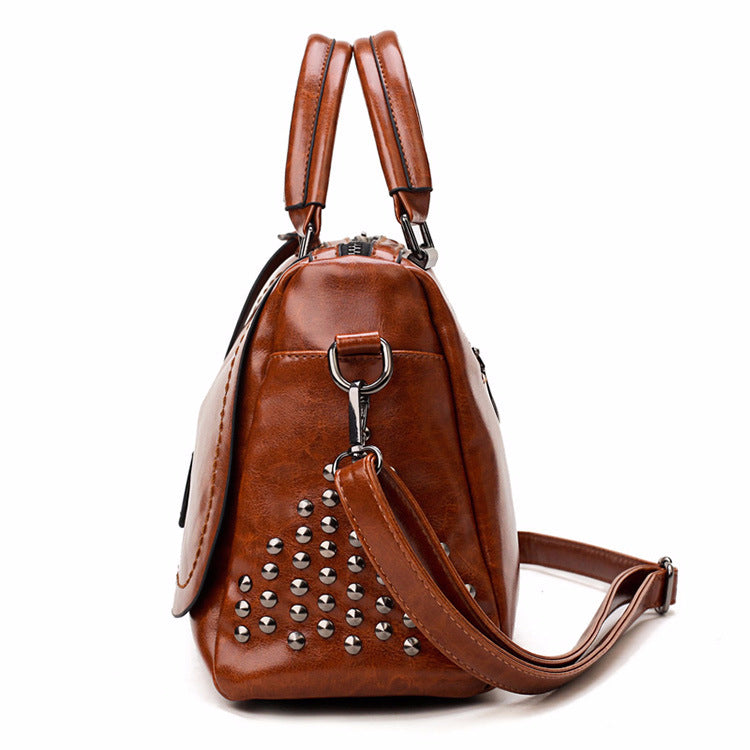 Fashionable And Versatile Soft Leather Messenger Bag Hanzuva