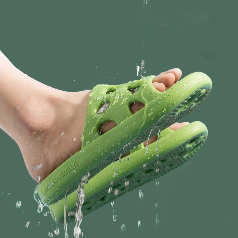Indoor Water Leakage Bath Toilet Non-slip Hollowed Out Plastic Sandals Hanzuva