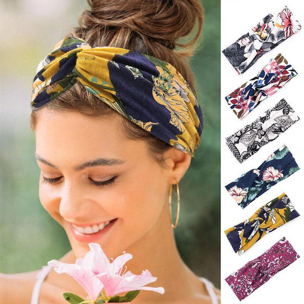 Floral cross hair band Hanzuva