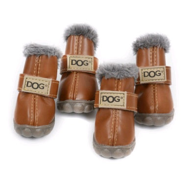 Dog Thick Snow Boots Keep Warm Teddy Autumn And Winter VIP Shoes Hanzuva