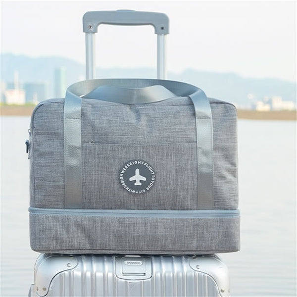 Dry And Wet Separation Travel Bag Tourism Fitness Storage Pouch Women's Clothes Shoes Daily Necessities Duffle Package Supplies Hanzuva