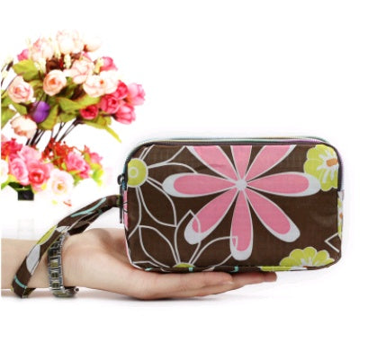 New portable female hand grasping bag three-layer zipper bag autumn long large screen mobile phone key ladies coin purse Hanzuva