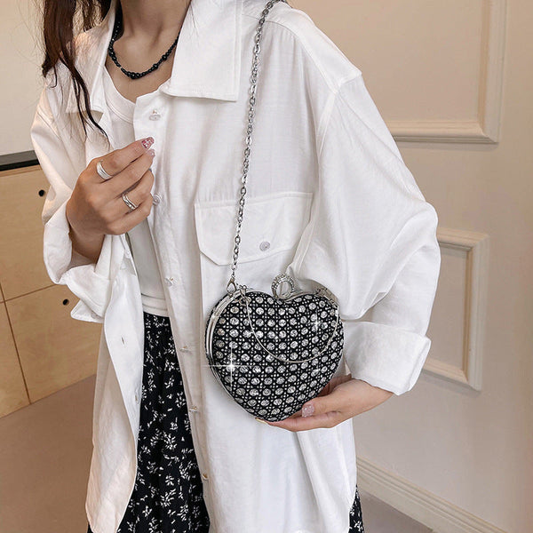 Women's Chain Bag High-grade Messenger Bag Heart Shape Hanzuva