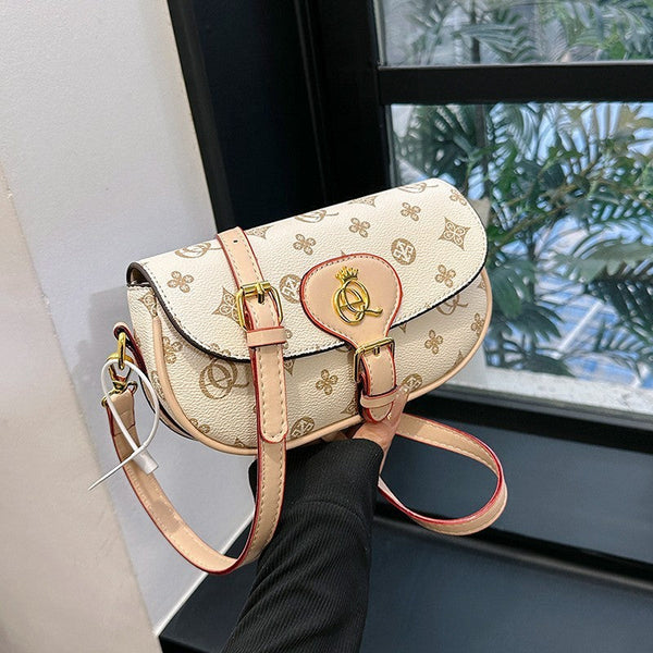 Women's Fashion Printed Saddle Bag All-match Shoulder Messenger Bag Hanzuva