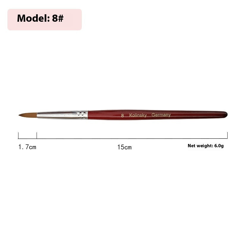 Nail Art Crystal Pen With A Round Tip Made Of Rosewood