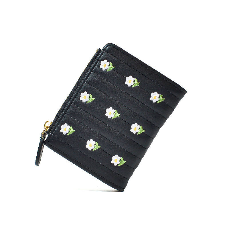 Cute Embroidered Women's Wallet Simple And Short Off