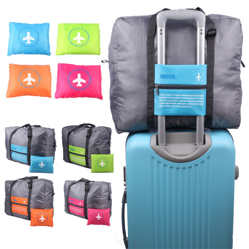 Large Capacity Foldable Travel Bag Nylon Waterproof Gym Duffel Bag Folding Traveling Clothes Storage Organizer Hanzuva