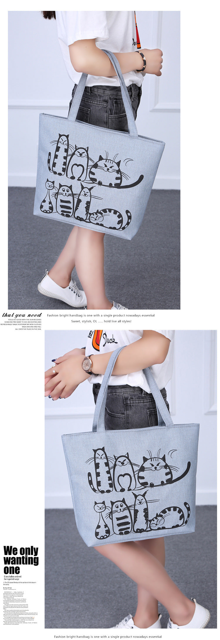 Ladies shoulder canvas bag Hanzuva