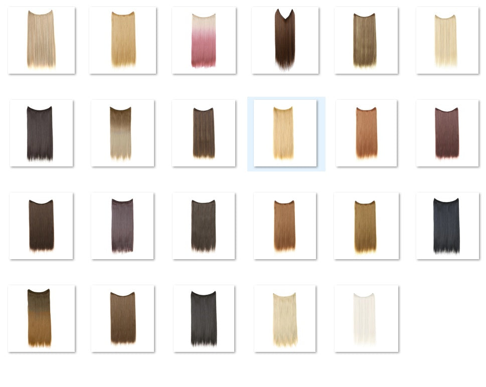 Women's One-piece Adjustable Invisible Straight Multi-color Gradient Hair Extension Fishline