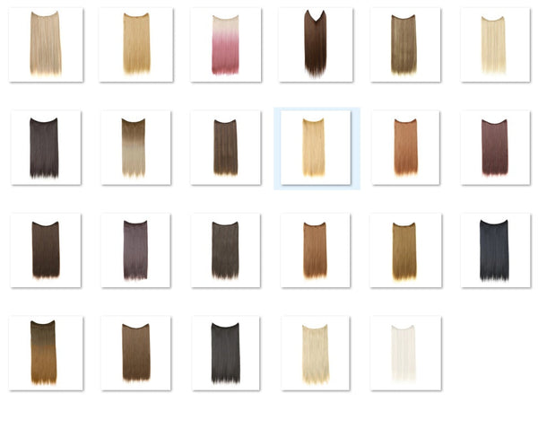 Women's One-piece Adjustable Invisible Straight Multi-color Gradient Hair Extension Fishline Hanzuva