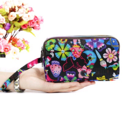 New portable female hand grasping bag three-layer zipper bag autumn long large screen mobile phone key ladies coin purse Hanzuva