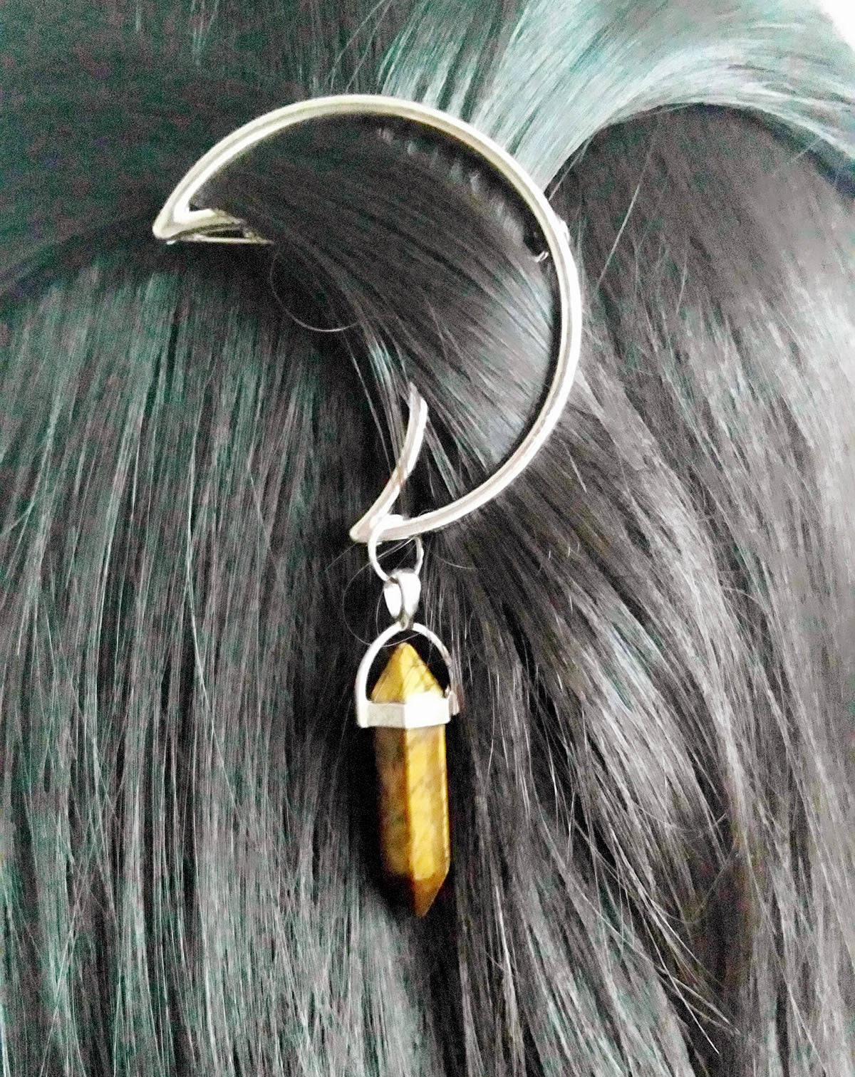 Moon hexagonal hairpin