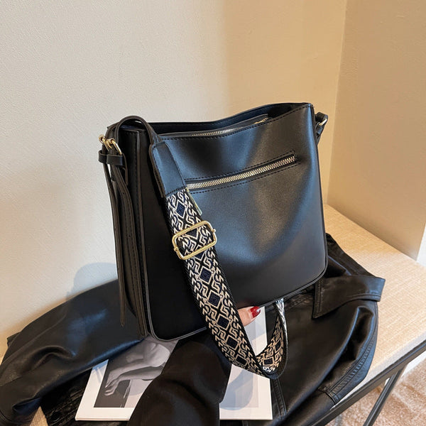 Fashion Soft Leather Bucket Bag For Women Hanzuva