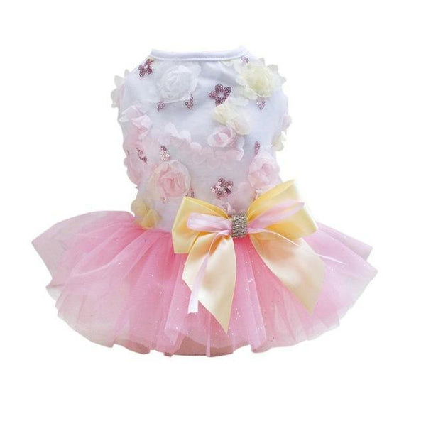 Dog Skirt Princess Tutu Spring-Summer Teddy Dress Mesh Thin Summer Dog Clothes Hanzuva