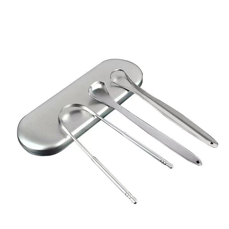 Stainless Steel Non-oral Care Tool Tongue Double-sided U-shaped Tongue Scraper