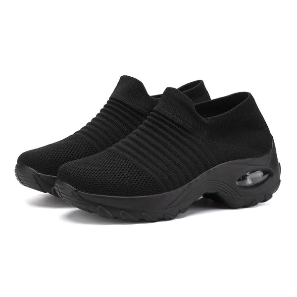 Women's Pumps Low-top Flying Woven Shoes Muffin Rocking Shoes Hanzuva