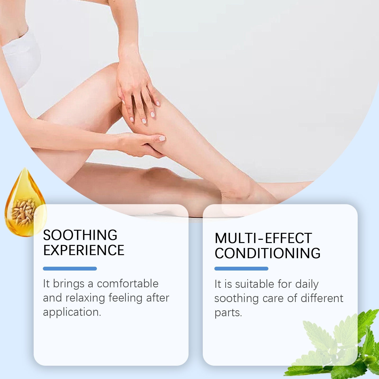 Daily Massage Care For Legs Gentle Nourishing External Use Neck Cream