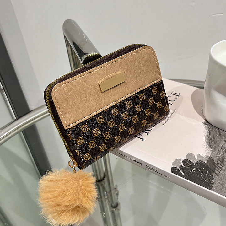 Women's Short Printing Color Contrast Korean Style Bag Wallet Hanzuva