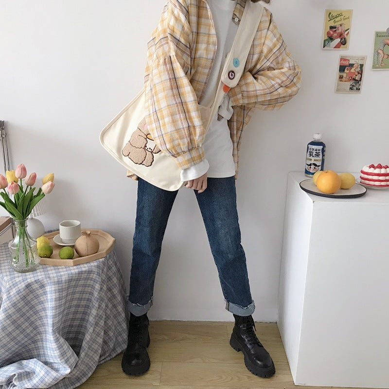 Lambskin like shoulder bag Hanzuva