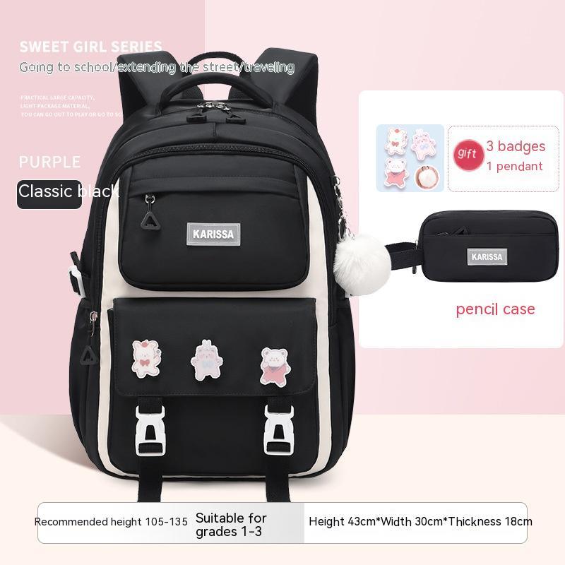 Girls' Waterproof Backpack Wear-resistant Large Capacity