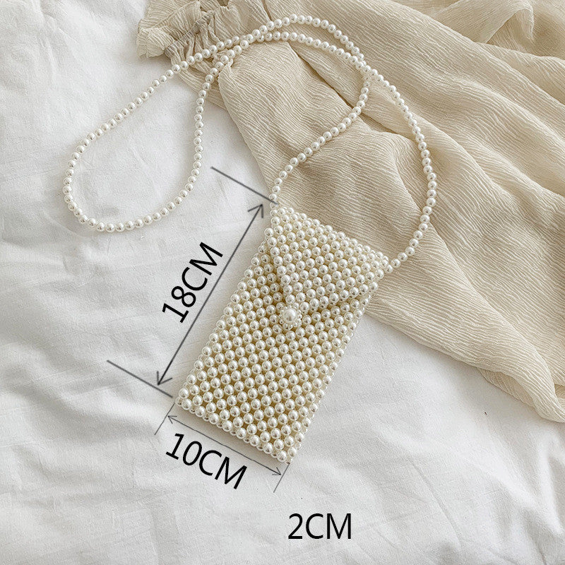 Pearl Bag Female  Messenger Bag Wild Mini Retro Western Style Pearl