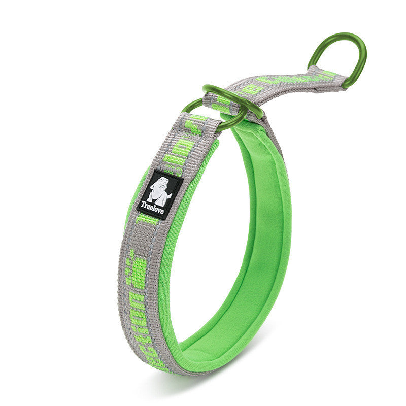 Pet Dog Collar Traction Diving Fabric Adjustable Reflective Soft